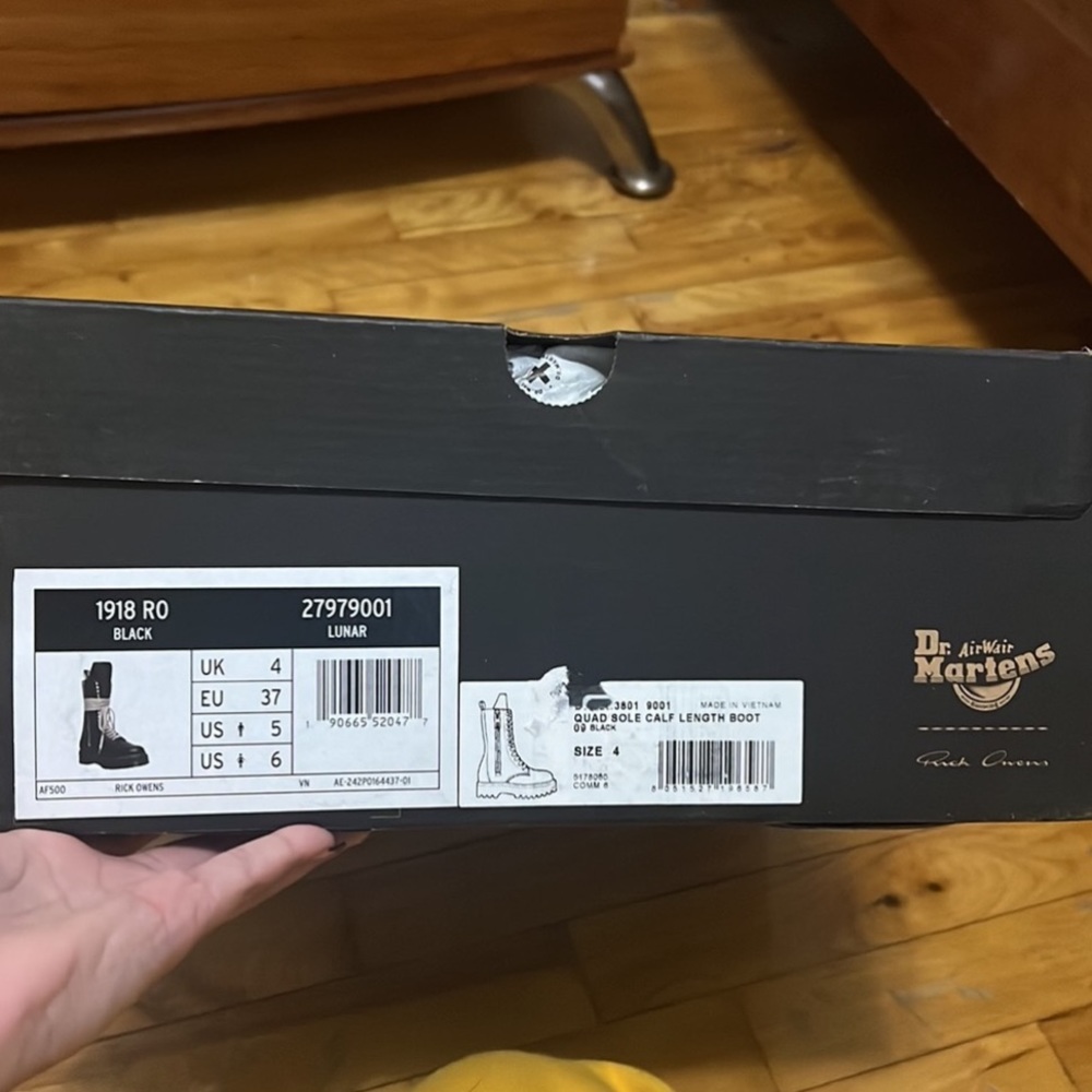 Bnwb Rick Owens x Doc Martens